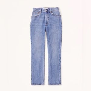 Abercrombie Curve Love Ultra High Rise Ankle Straight Jean